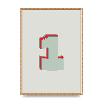 Mix Match Number 1" Wall Art - A2 framed