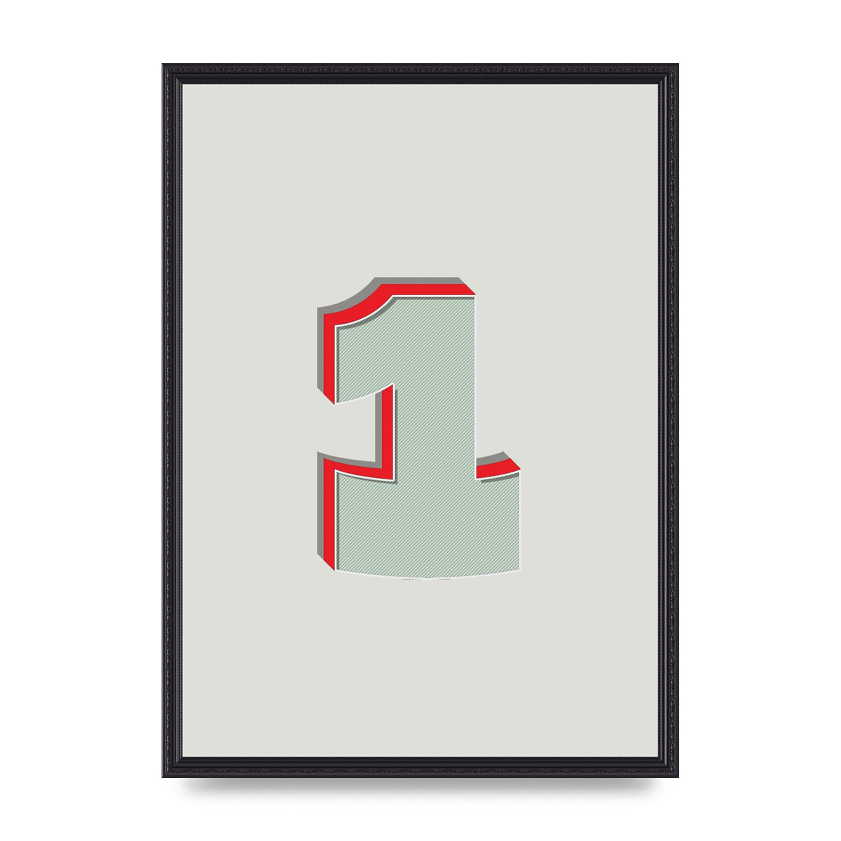 Mix Match Number 1" Wall Art - A2 framed