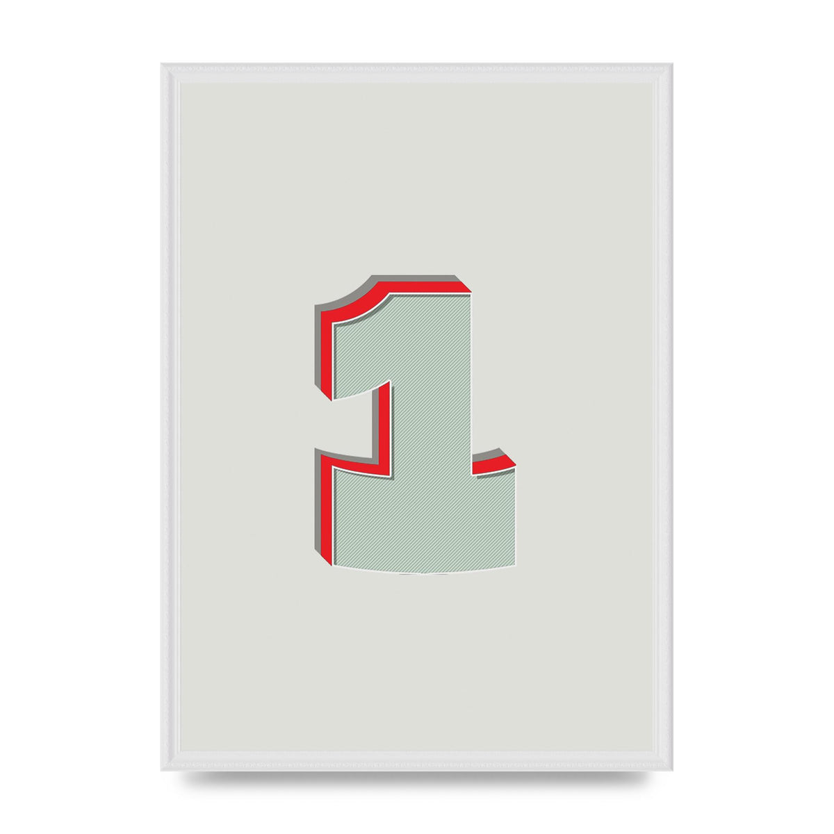 Mix Match Number 1" Wall Art - A2 framed