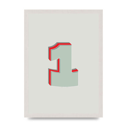 Mix Match Number 1" Wall Art - A3 framed