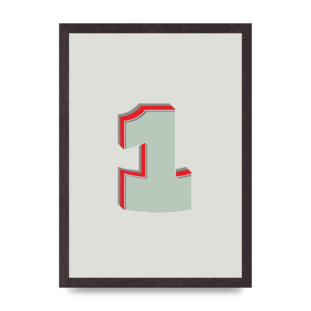 Mix Match Number 1" Wall Art - A3 framed