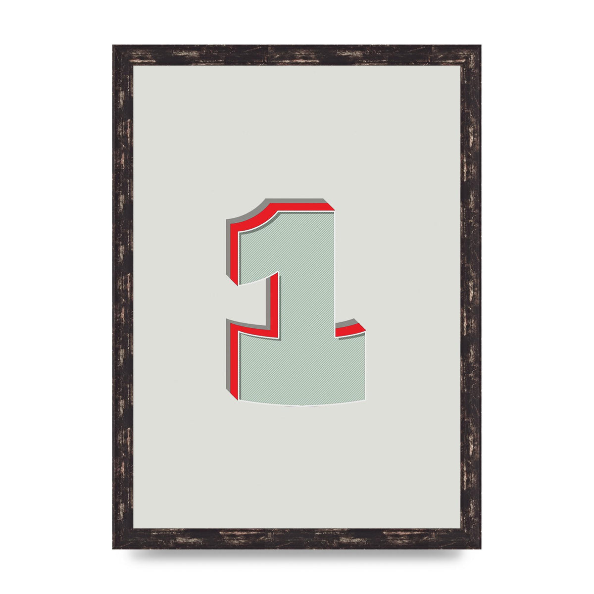 Mix Match Number 1" Wall Art - A3 framed