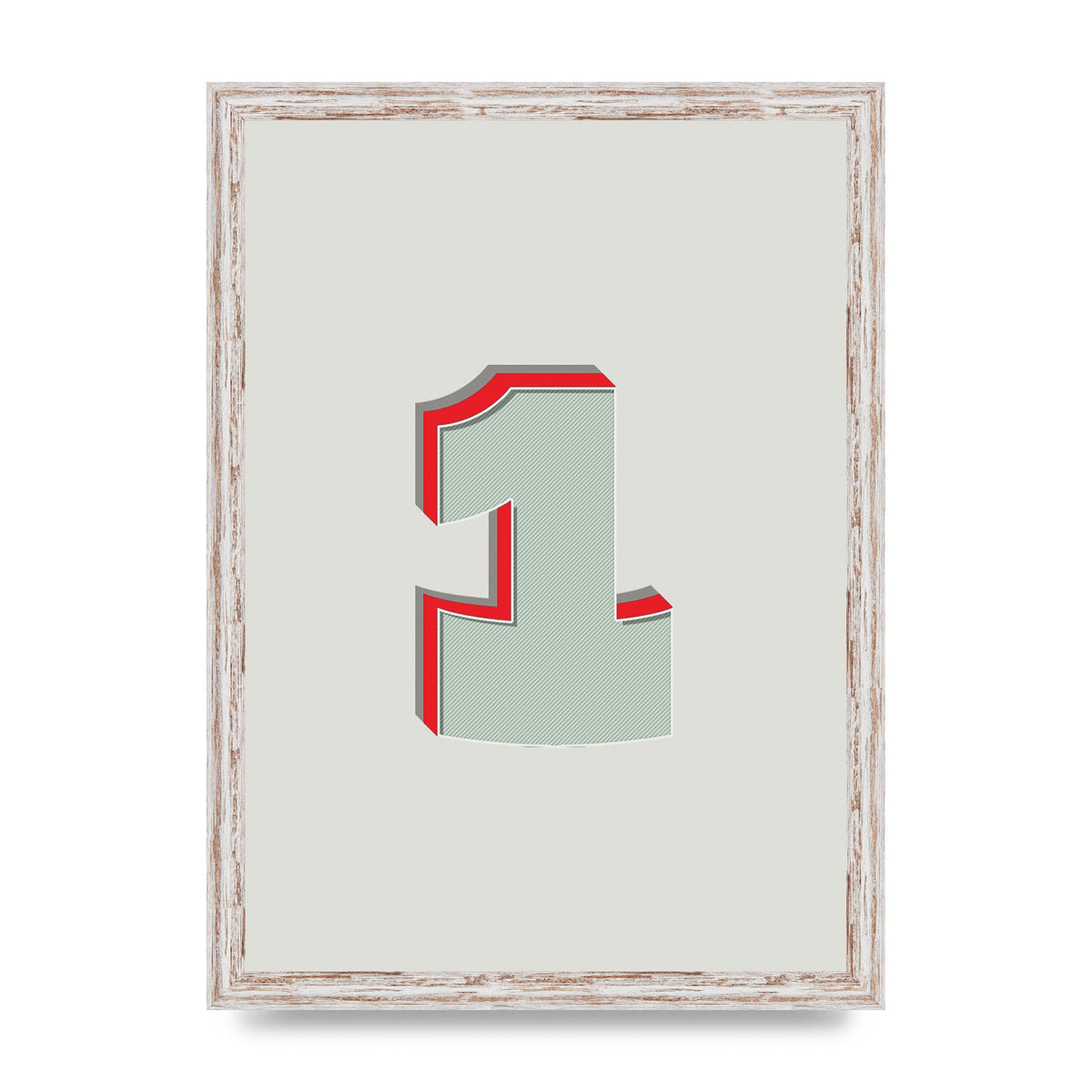 Mix Match Number 1" Wall Art - A3 framed