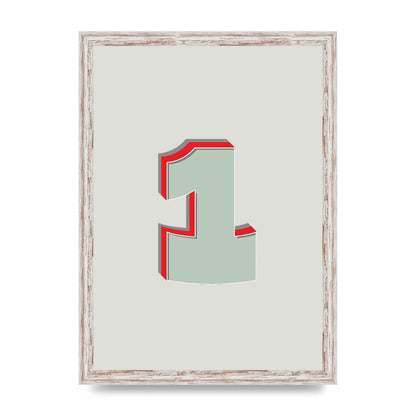 Mix Match Number 1" Wall Art - A3 framed
