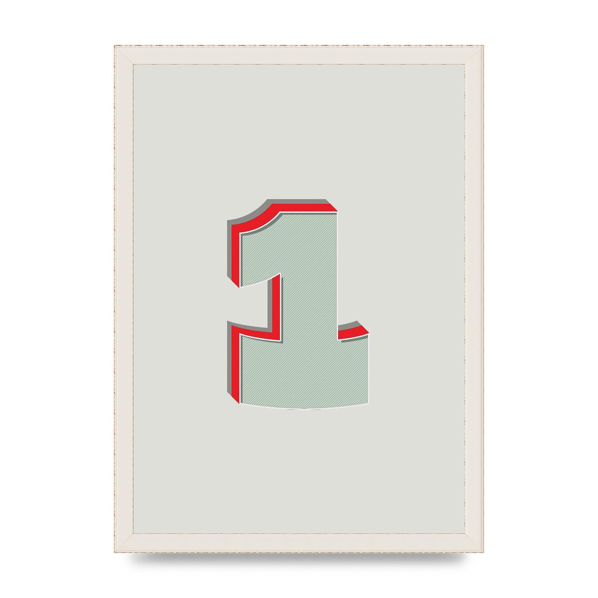 Mix Match Number 1" Wall Art - A3 framed