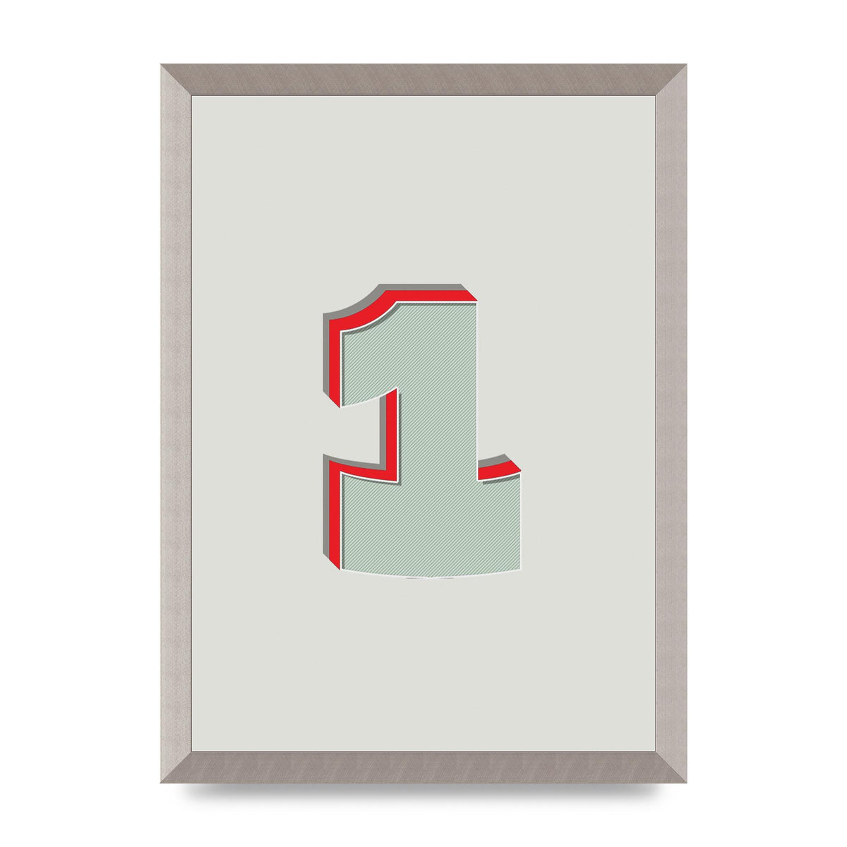 Mix Match Number 1" Wall Art - A3 framed