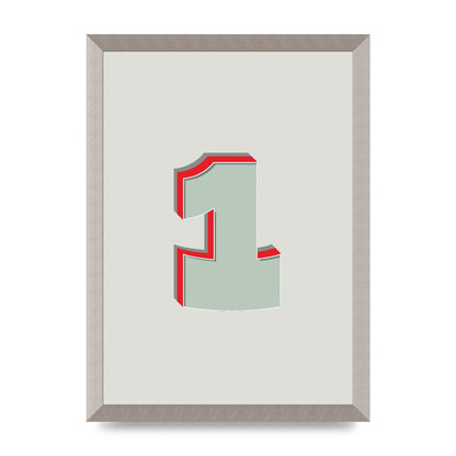Mix Match Number 1" Wall Art - A3 framed