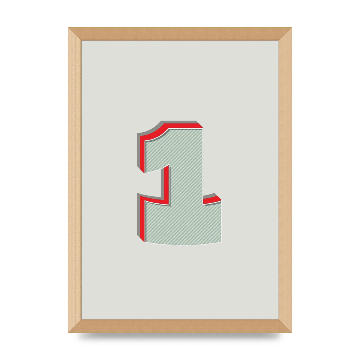 Mix Match Number 1" Wall Art - A3 framed