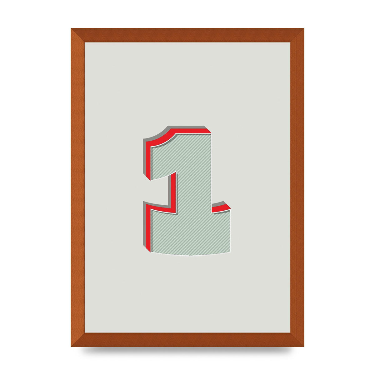 Mix Match Number 1" Wall Art - A3 framed