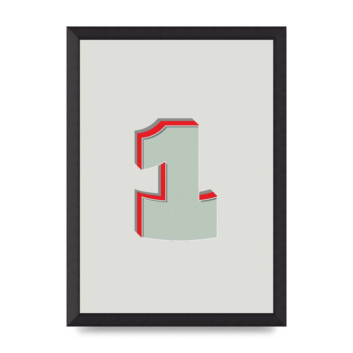 Mix Match Number 1" Wall Art - A3 framed