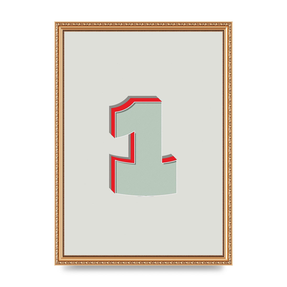 Mix Match Number 1" Wall Art - A3 framed