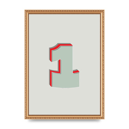 Mix Match Number 1" Wall Art - A3 framed