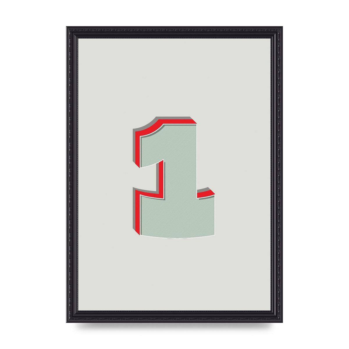 Mix Match Number 1" Wall Art - A3 framed