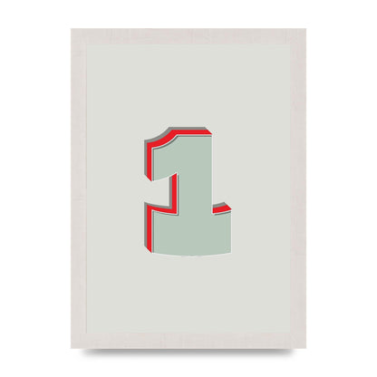 Mix Match Number 1" Wall Art - A4 framed