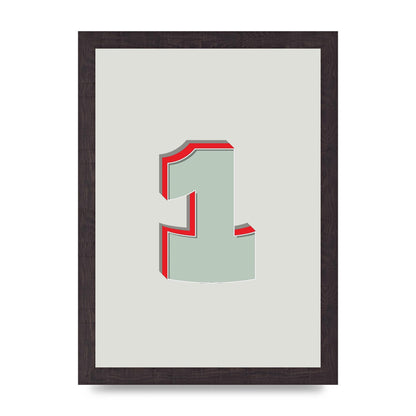 Mix Match Number 1" Wall Art - A4 framed