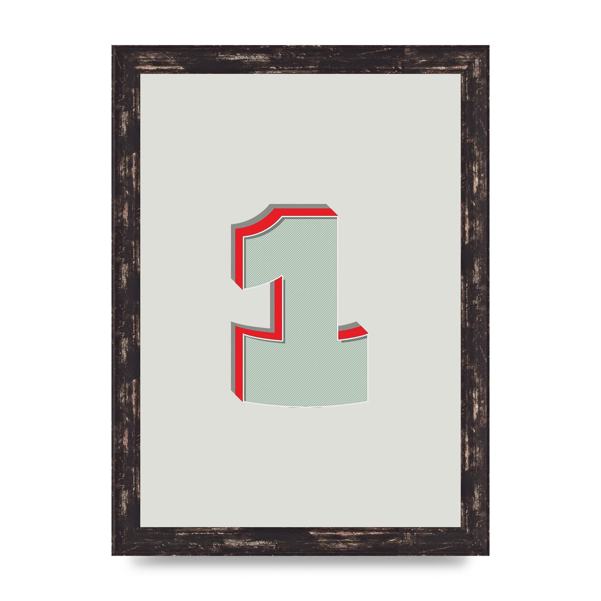 Mix Match Number 1" Wall Art - A4 framed
