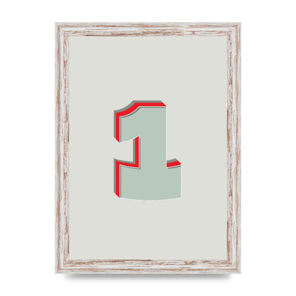 Mix Match Number 1" Wall Art - A4 framed