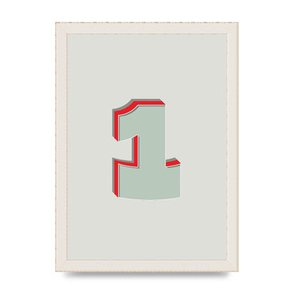 Mix Match Number 1" Wall Art - A4 framed