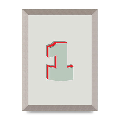 Mix Match Number 1" Wall Art - A4 framed
