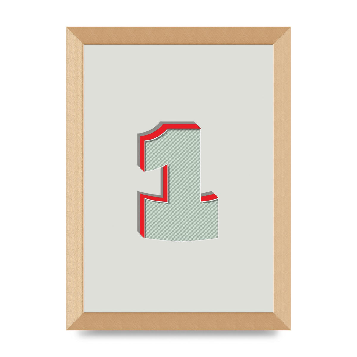 Mix Match Number 1" Wall Art - A4 framed