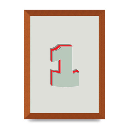 Mix Match Number 1" Wall Art - A4 framed