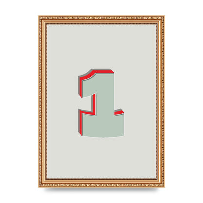 Mix Match Number 1" Wall Art - A4 framed