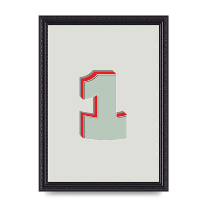Mix Match Number 1" Wall Art - A4 framed