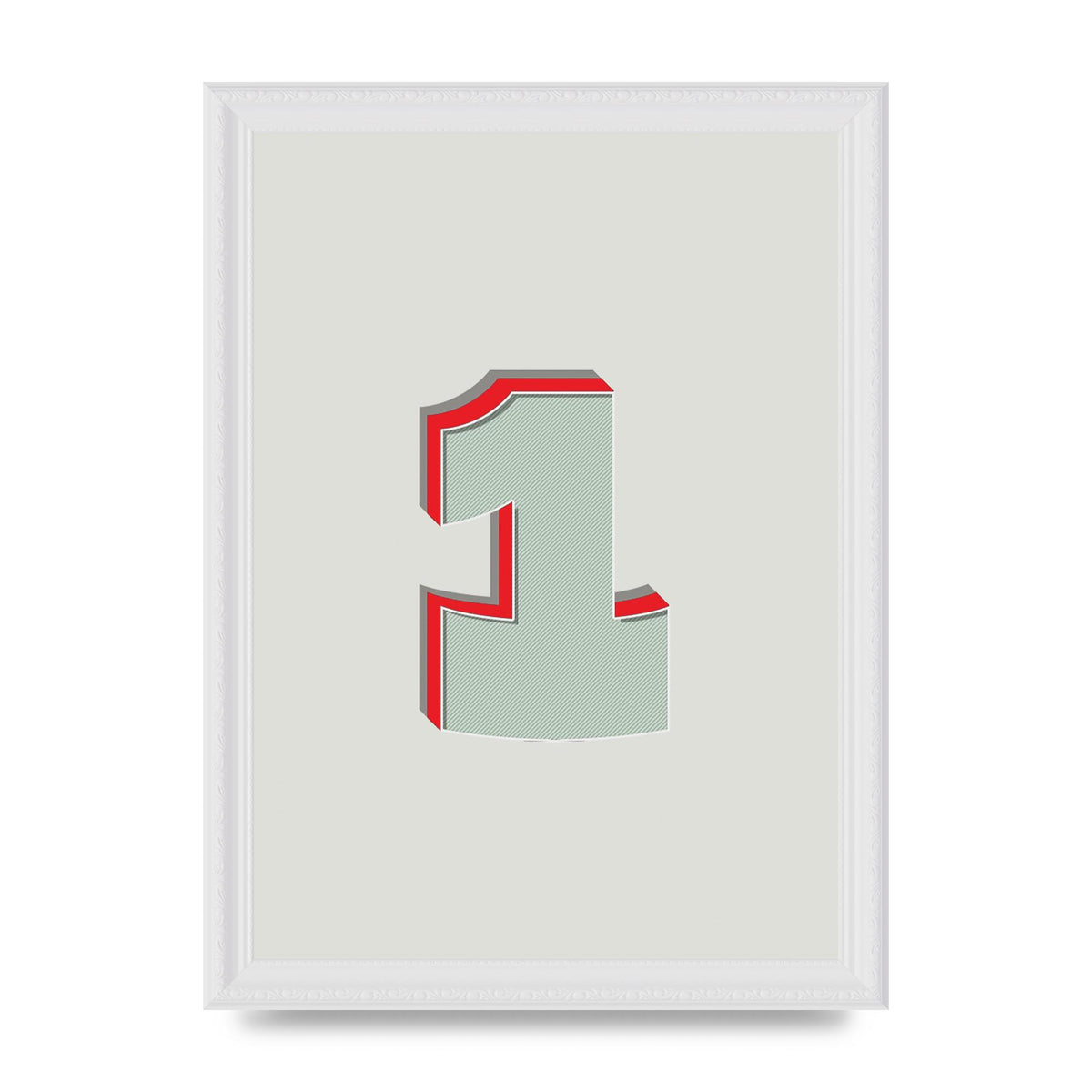 Mix Match Number 1" Wall Art - A4 framed