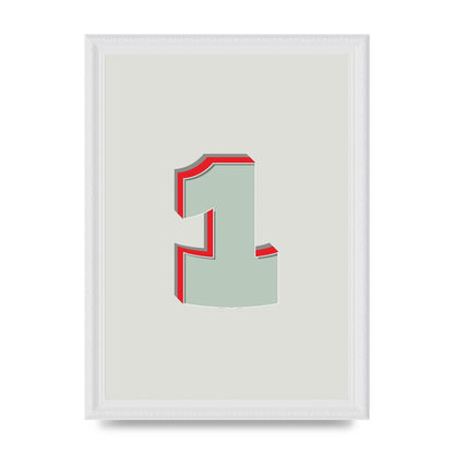 Mix Match Number 1" Wall Art - A4 framed
