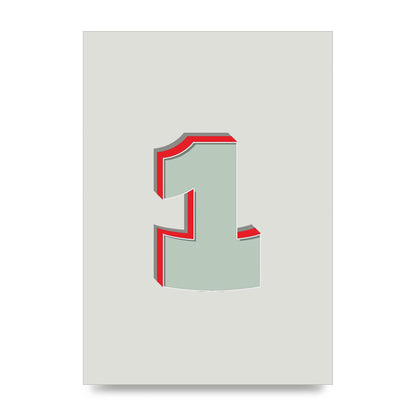 Mix Match Number 1" Wall Art - unframed print