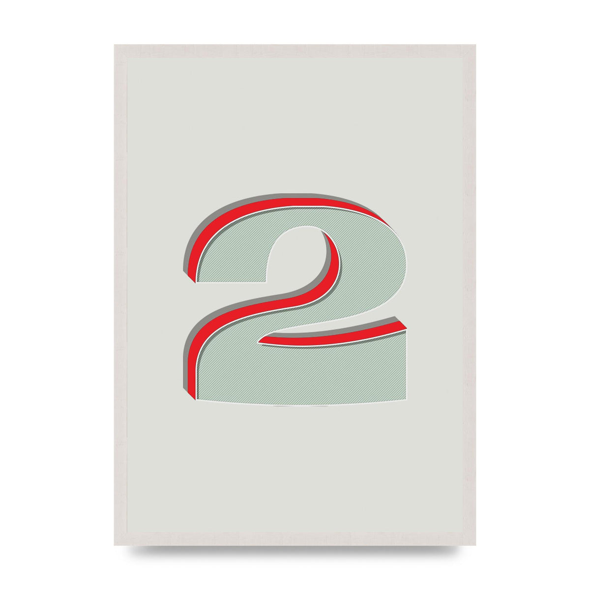 Mix Match Number 2" Art For The Home - A2 framed