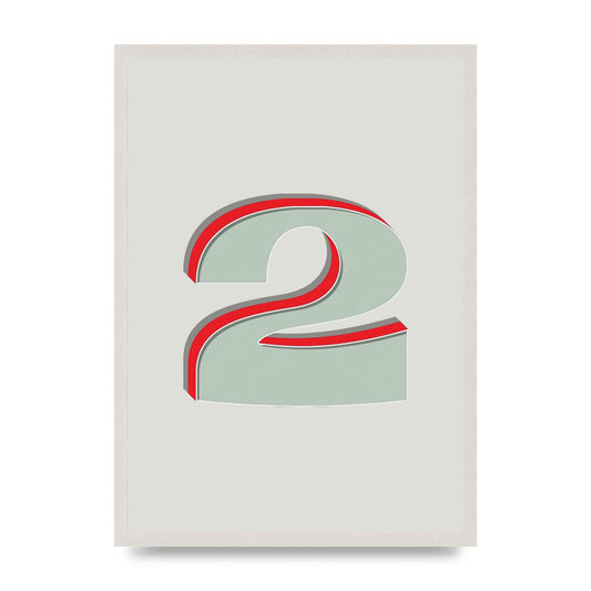 Mix Match Number 2" Art For The Home - A2 framed