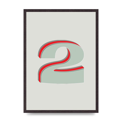 Mix Match Number 2" Art For The Home - A2 framed