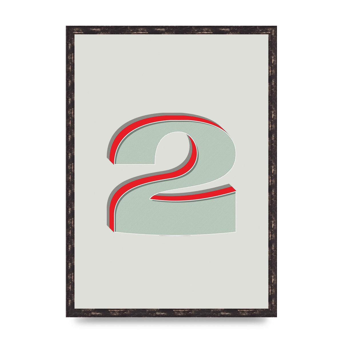 Mix Match Number 2" Art For The Home - A2 framed