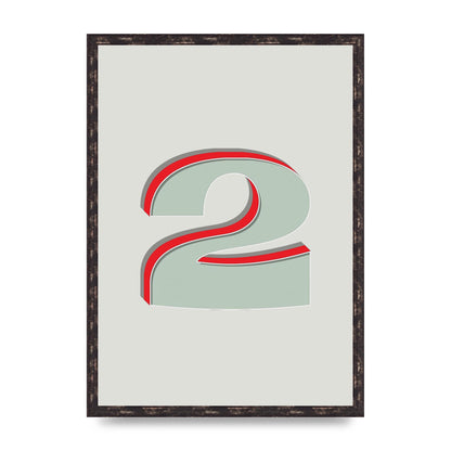Mix Match Number 2" Art For The Home - A2 framed