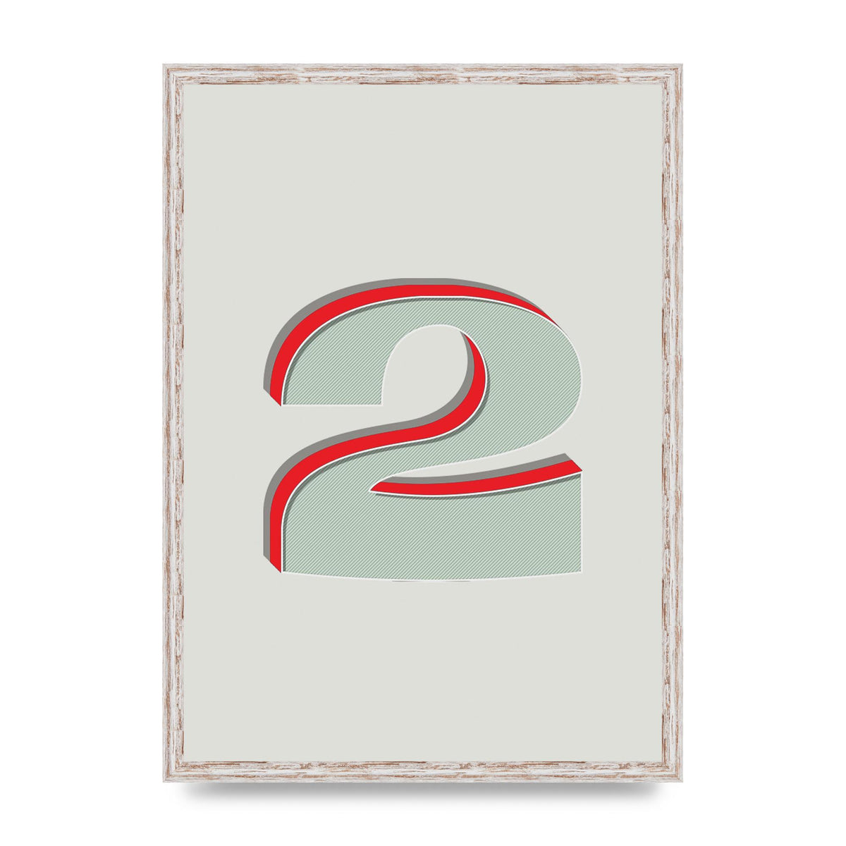 Mix Match Number 2" Art For The Home - A2 framed