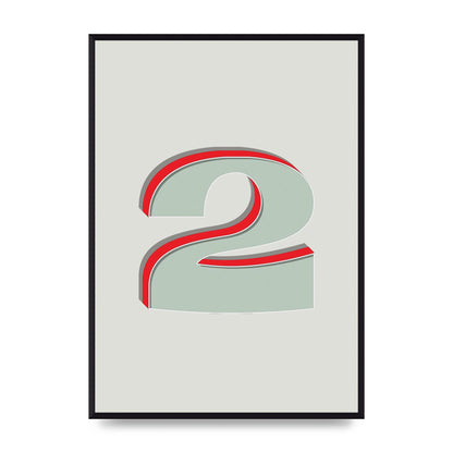 Mix Match Number 2" Art For The Home - A2 framed