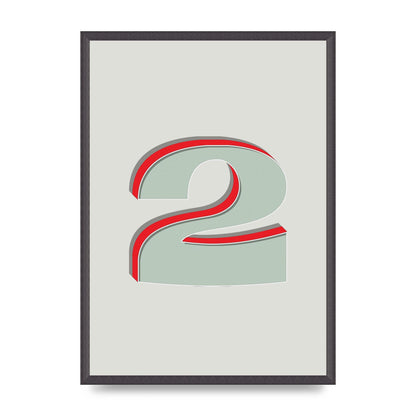 Mix Match Number 2" Art For The Home - A2 framed
