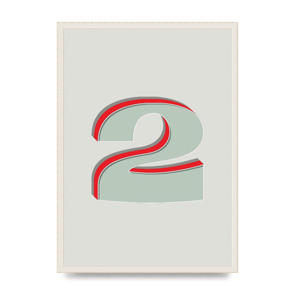 Mix Match Number 2" Art For The Home - A2 framed