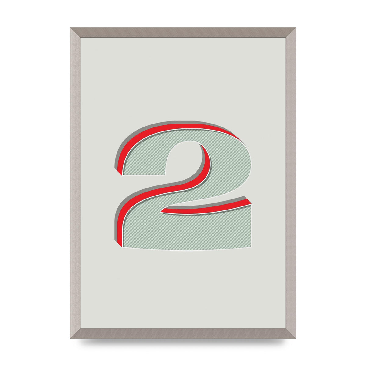 Mix Match Number 2" Art For The Home - A2 framed