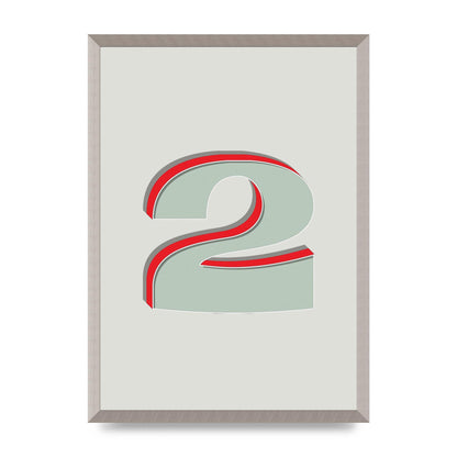 Mix Match Number 2" Art For The Home - A2 framed