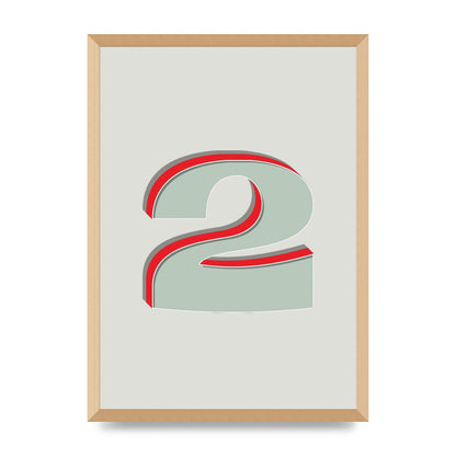 Mix Match Number 2" Art For The Home - A2 framed