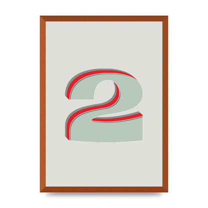 Mix Match Number 2" Art For The Home - A2 framed