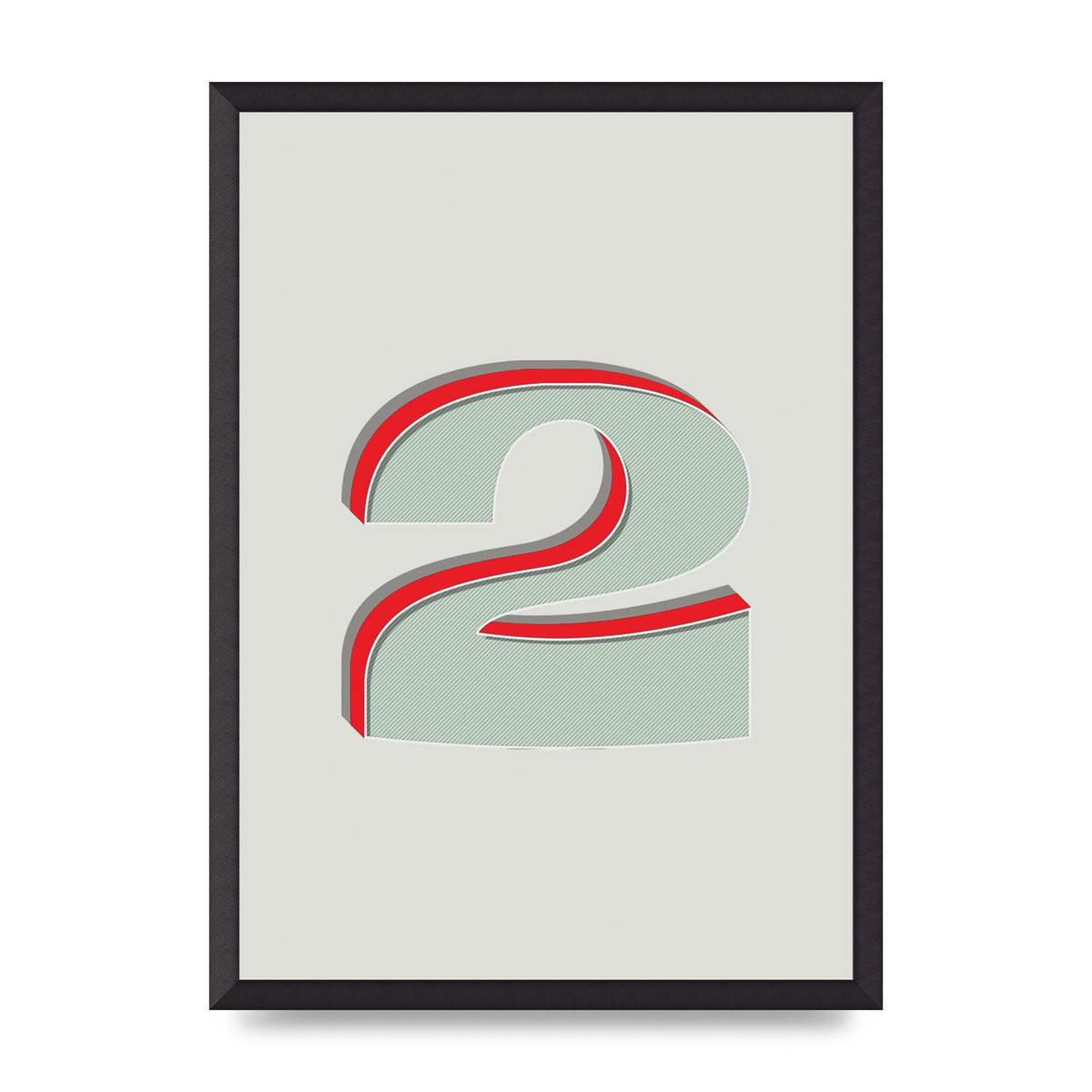 Mix Match Number 2" Art For The Home - A2 framed