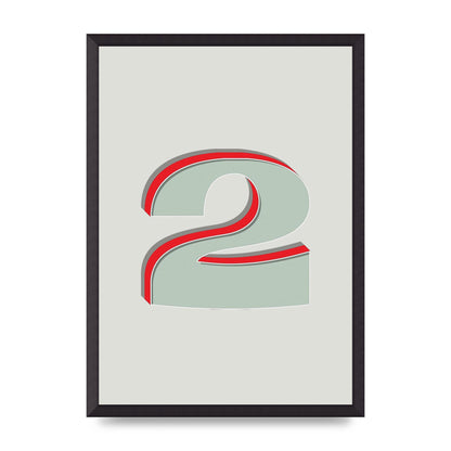 Mix Match Number 2" Art For The Home - A2 framed