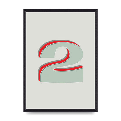 Mix Match Number 2" Art For The Home - A2 framed