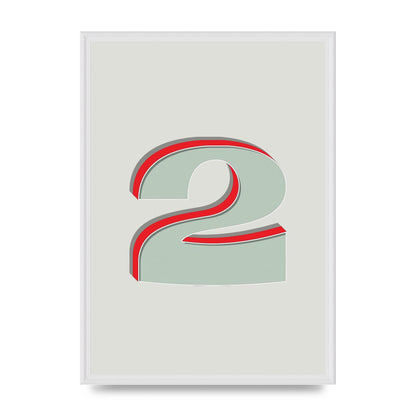 Mix Match Number 2" Art For The Home - A2 framed