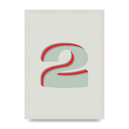 Mix Match Number 2" Art For The Home - A3 framed