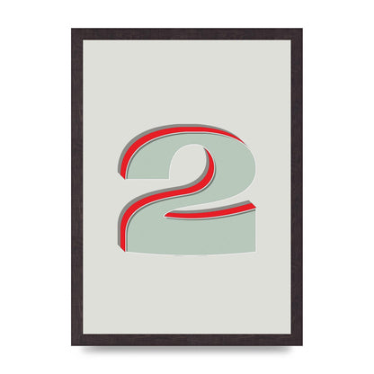 Mix Match Number 2" Art For The Home - A3 framed