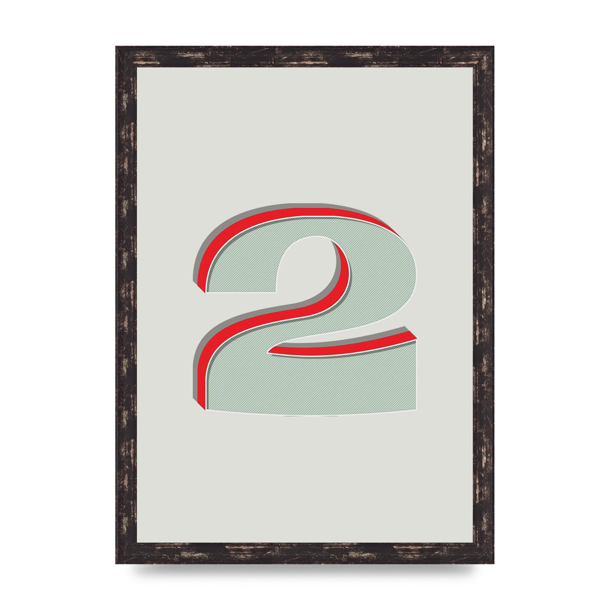 Mix Match Number 2" Art For The Home - A3 framed